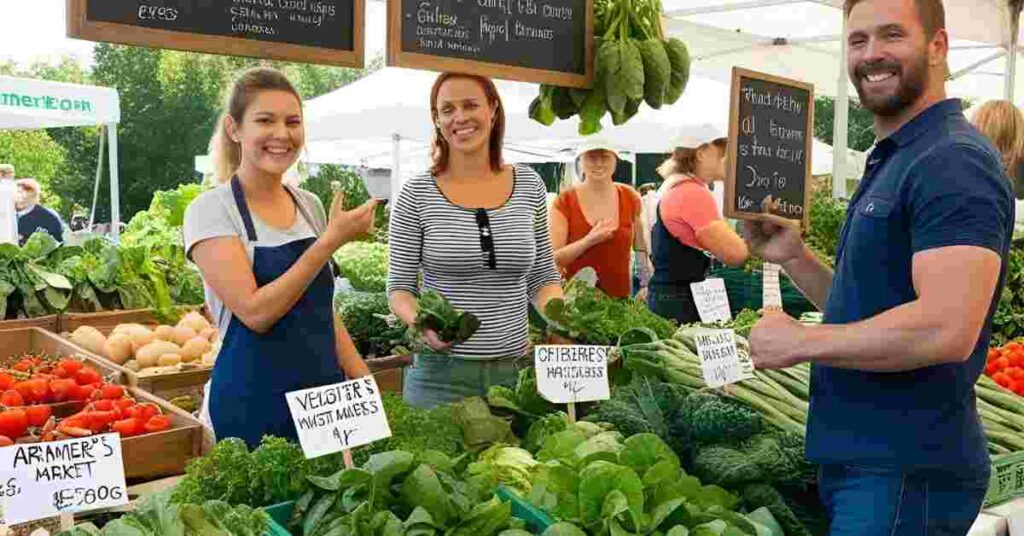 organic vegetables market sale 202