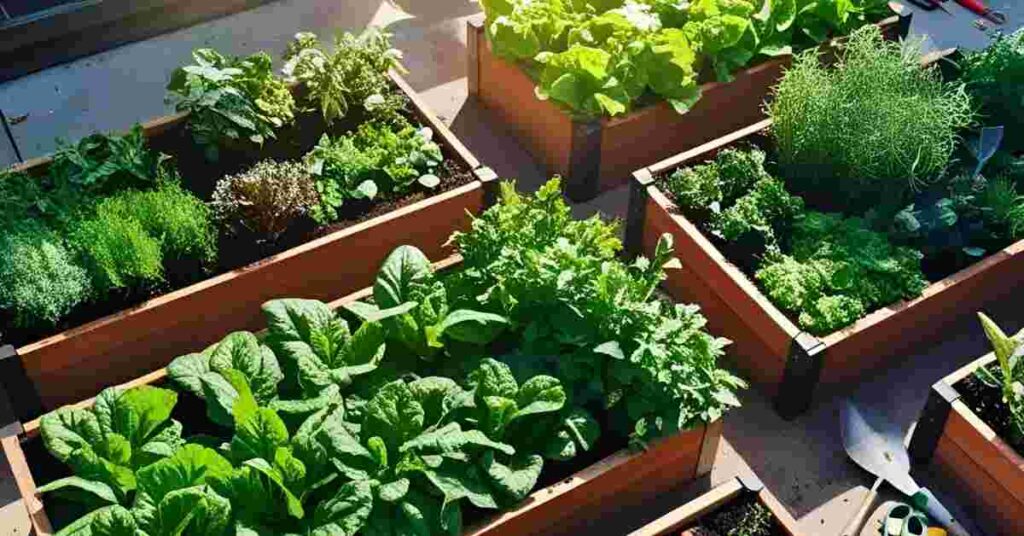 raised bed organic garden urban